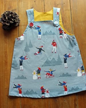 Robe chasuble fillette jeux d'hiver