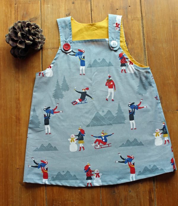 Robe chasuble fillette jeux d'hiver